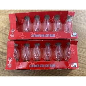 Kmart C9 Outdoor Light Bulbs 11ct Clear Vintage NOS 7W Intermediate Base